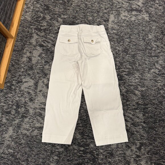 SPANX Stretch Twill Pull-On Cropped Wide-leg Pant (White, M) - Picture 4 of 5